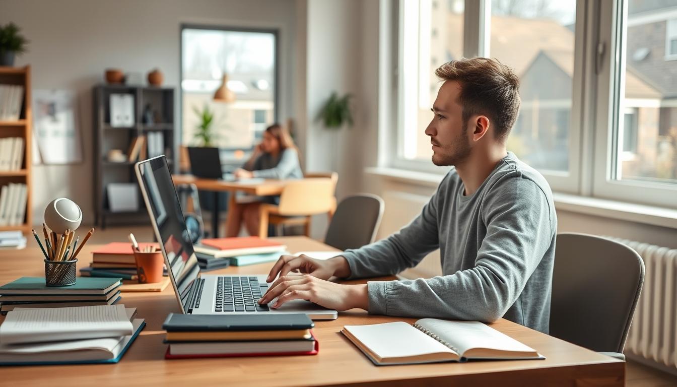Modern university campus for students